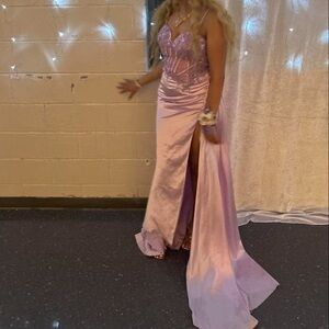 Elegant Lavender Evening Gown